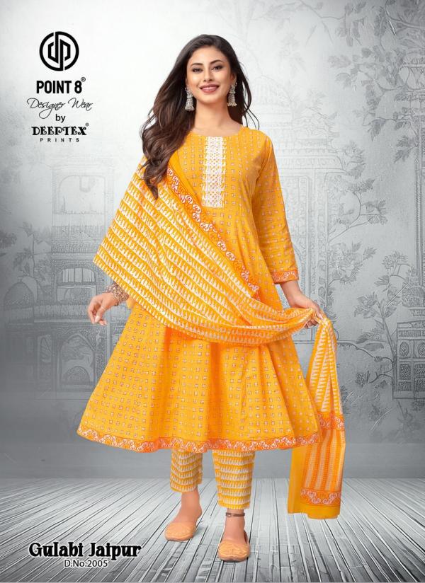 Deeptex Gulabi Jaipur Vol-2 – Anarkali Kurti With Pant & Dupatta